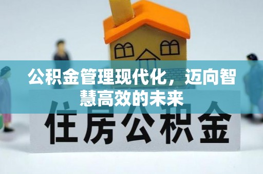 大寮公积金管理现代化，迈向智慧高效的未来
